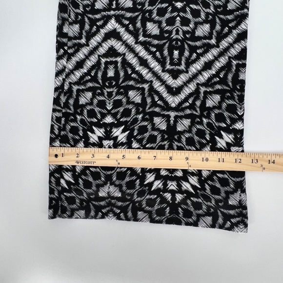 Sanctuary Womens Wide Leg Palazzo Pant Size M Black White Geometric Pull On Boho - Picture 9 of 9